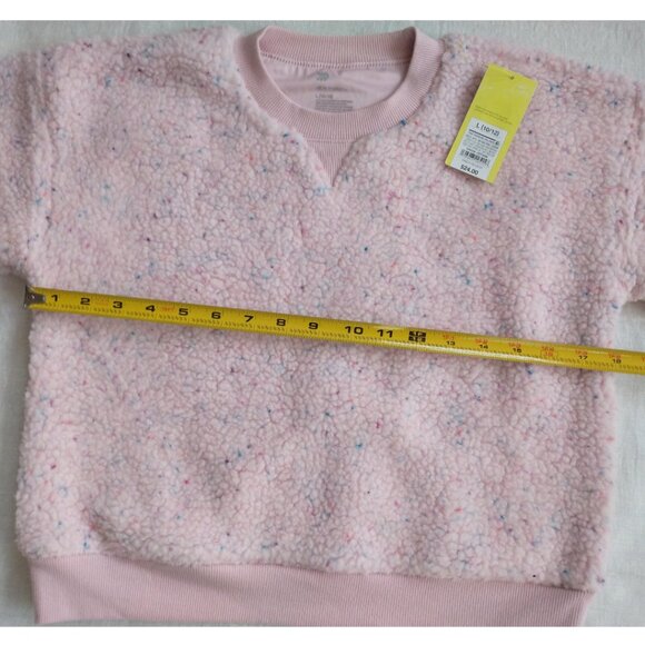 New All in Motion Girls Pink Long-Sleeve with Thumb Hole Crew-Neck Sweatshirt L - Picture 2 of 7